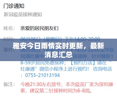 雅安今日雨情实时更新，最新消息汇总